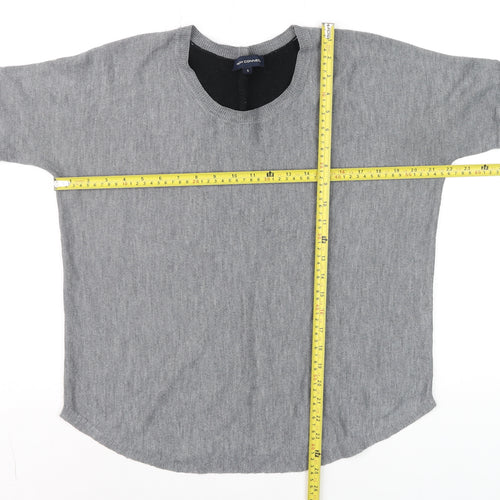 French Connection Womens Grey Crew Neck Wool Blend Jumper Size S