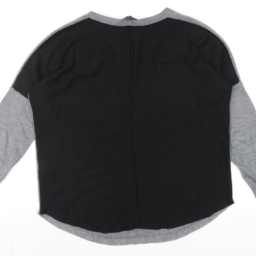 French Connection Womens Grey Crew Neck Wool Blend Jumper Size S