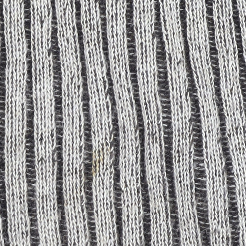 ASOS DESIGN Women's Grey Chunky-Knit Striped Cardigan Size M