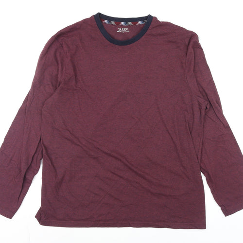 Matalan Men’s Red Long Sleeve Pyjama Top Size L Cotton Blend