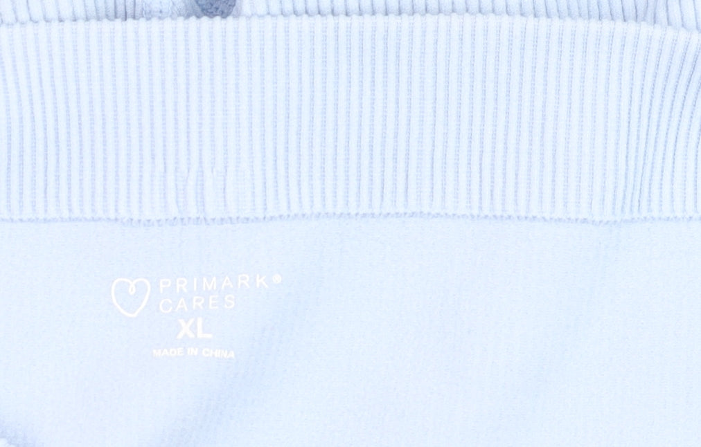 Primark Women Blue Biker Shorts XL Nylon Elastane Stretch Activewear