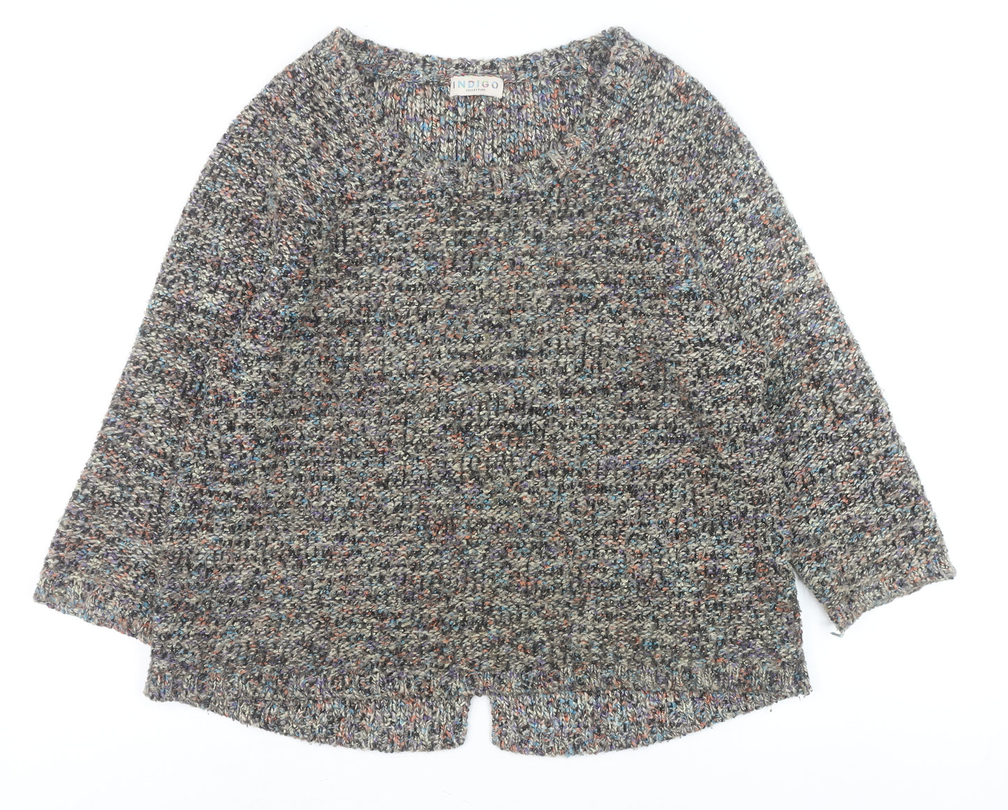Marks and Spencer Indigo Women’s Multicoloured Chunky Knit Pullover Jumper Size 12