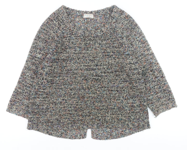 Marks and Spencer Indigo Women’s Multicoloured Chunky Knit Pullover Jumper Size 12