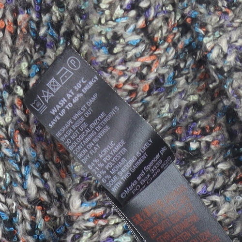 Marks and Spencer Indigo Women’s Multicoloured Chunky Knit Pullover Jumper Size 12