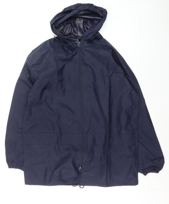 Regatta Men's Blue Waterproof Hooded Rain Jacket Size M Outdoor Wear