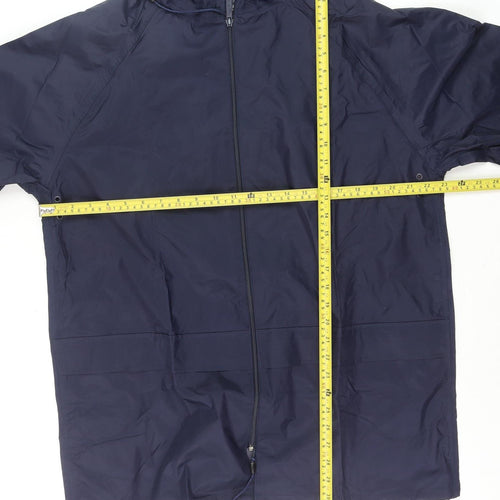 Regatta Men's Blue Waterproof Hooded Rain Jacket Size M Outdoor Wear