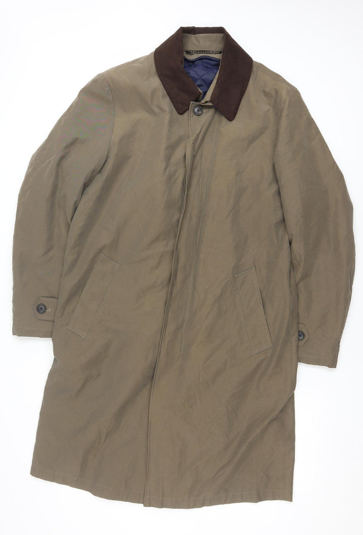 Austin Reed Men's Brown 40R Cotton Trench Coat