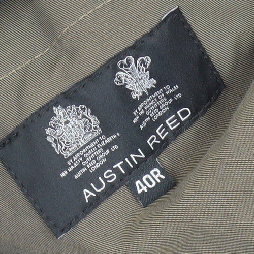 Austin Reed Men's Brown 40R Cotton Trench Coat
