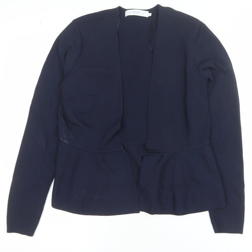 John Lewis Women Blue Size 12 Open Knit Long Sleeve Cardigan