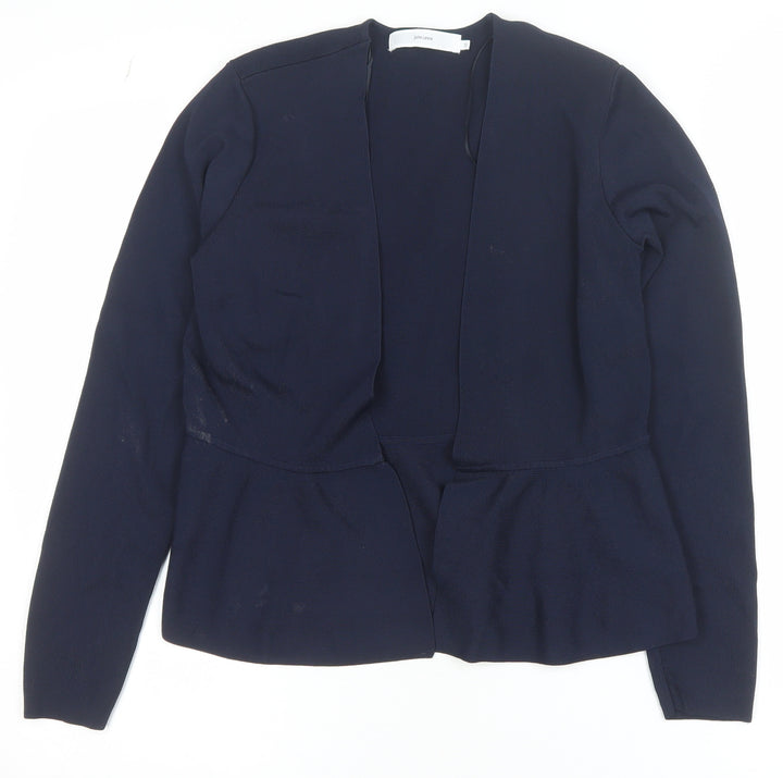 John Lewis Women Blue Size 12 Open Knit Long Sleeve Cardigan