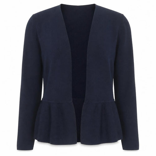 John Lewis Women Blue Size 12 Open Knit Long Sleeve Cardigan