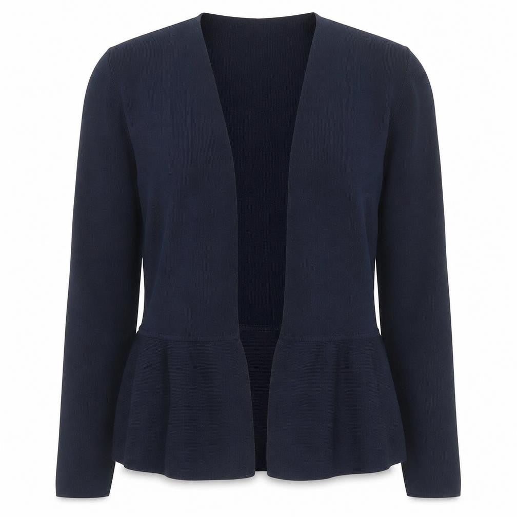 John Lewis Women Blue Size 12 Open Knit Long Sleeve Cardigan