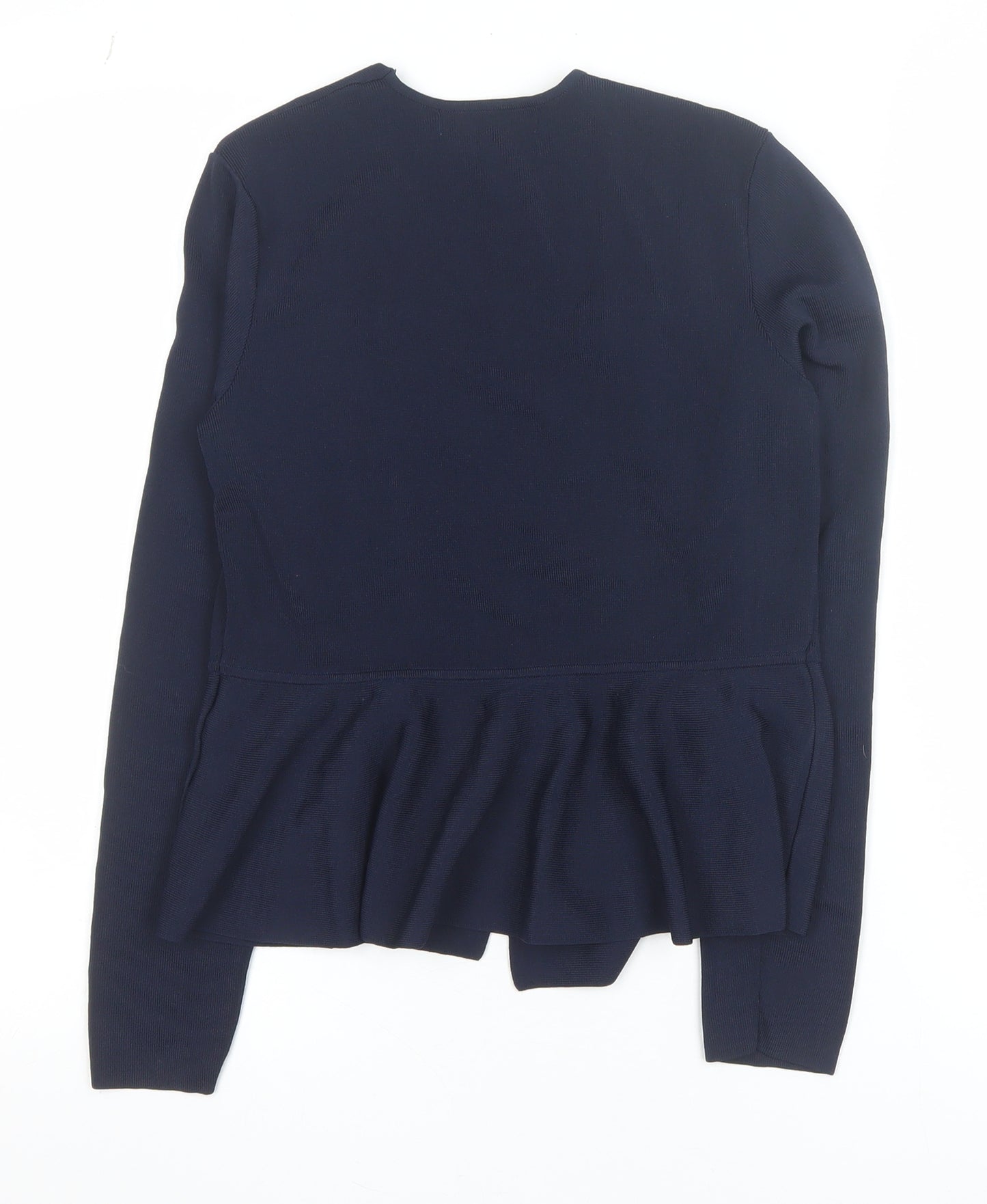 John Lewis Women Blue Size 12 Open Knit Long Sleeve Cardigan