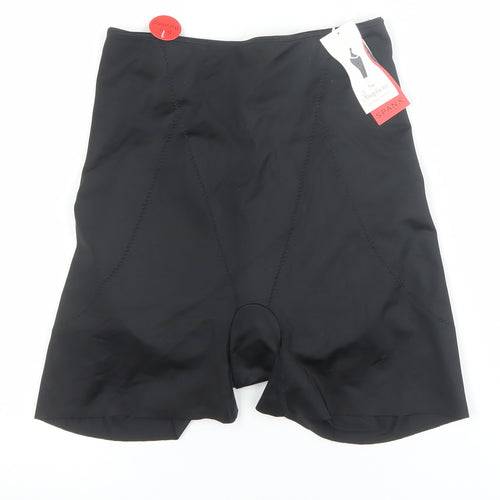 Spanx Women Black L Compression Shaping Shorts High Rise