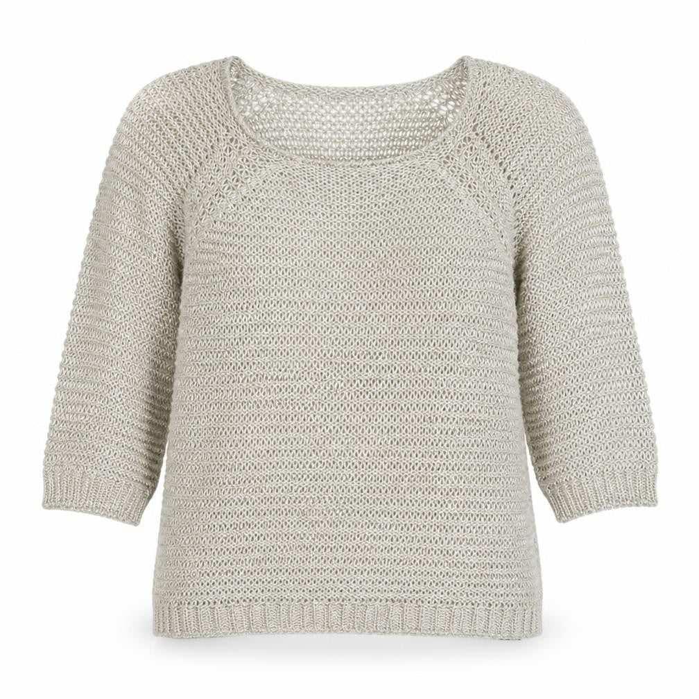 Front view of Marks & Spencer Per Una Women’s Beige Open Knit Jumper L
