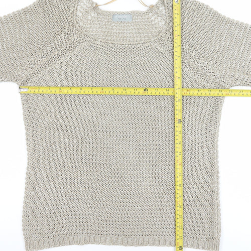 Marks & Spencer Per Una Women’s Beige Open Knit Jumper L