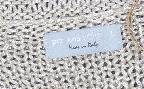 Marks & Spencer Per Una Women’s Beige Open Knit Jumper L