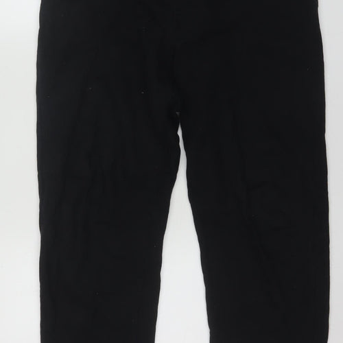 Zara Men Black Wide-Leg Joggers Size S Comfortable Fit Cotton