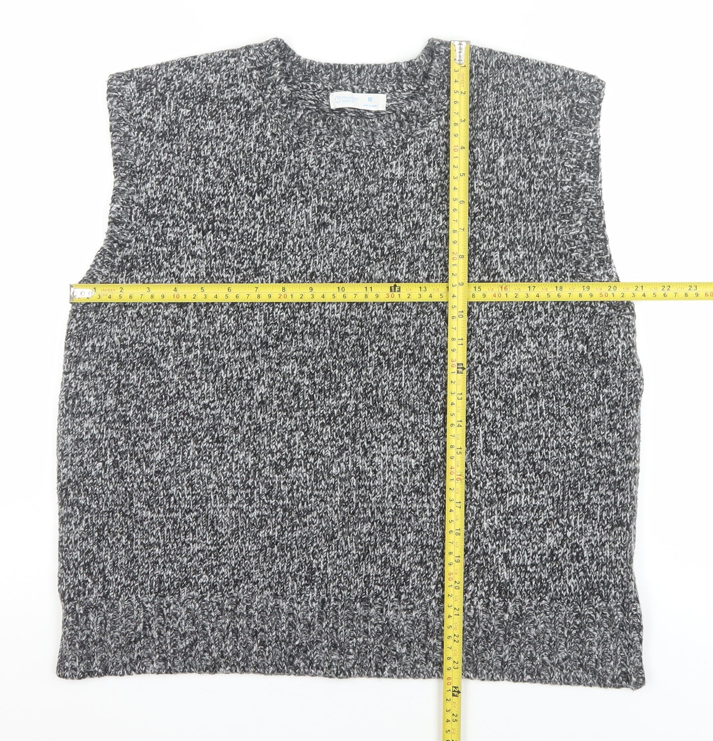 Primark Men Grey Knit Sleeveless Vest Jumper M