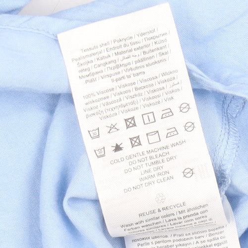 Jacqueline de Yong Women's Blue Button-Up Shirt Size 10