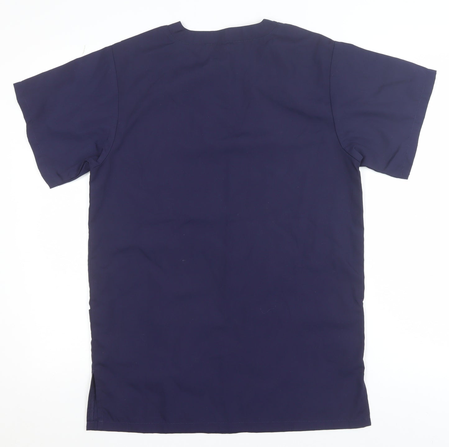 Simon Jersey Women's Blue V-Neck Basic Workwear Top XS