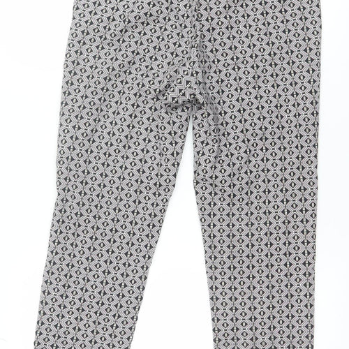 Marks and Spencer Women’s Black Geometric Stretch Trousers Size 10