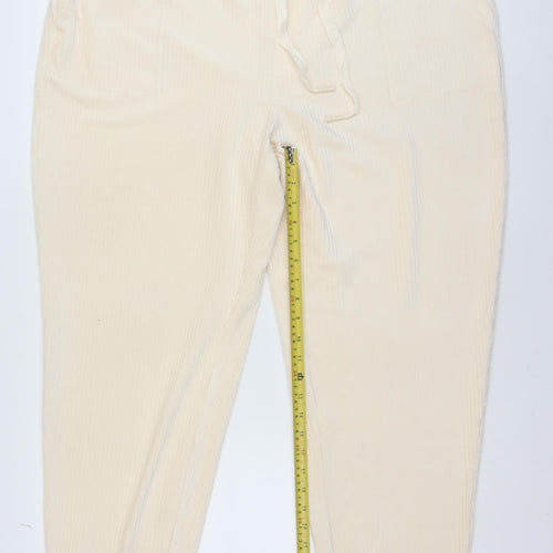 C&A Womens Beige Velour Lounge Pants XL Comfortable Trousers
