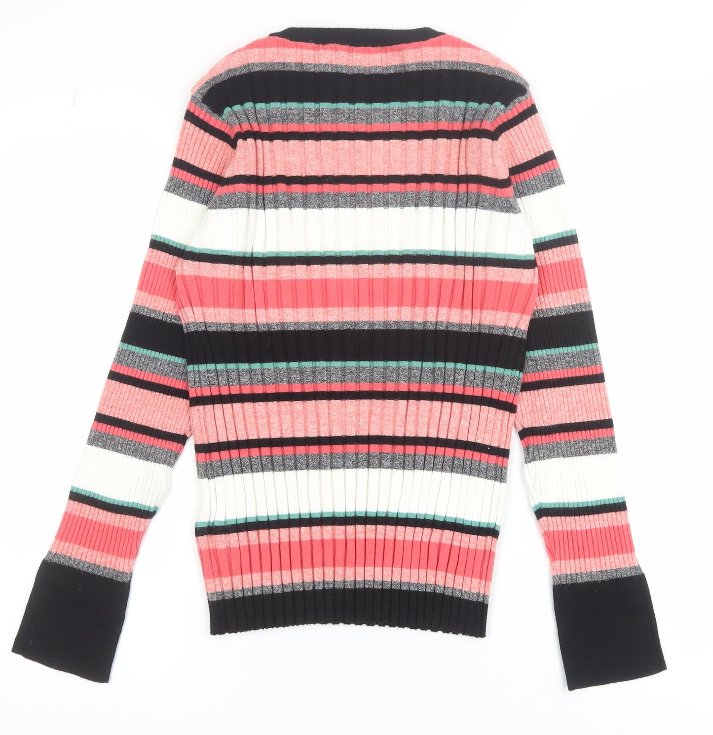 Marks & Spencer Per Una Women's Multicoloured Stripe Knit Jumper Size 16