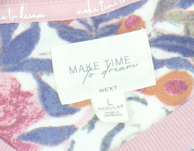 Next Womens Multicoloured Floral Long Sleeve Pyjama Top Size 16