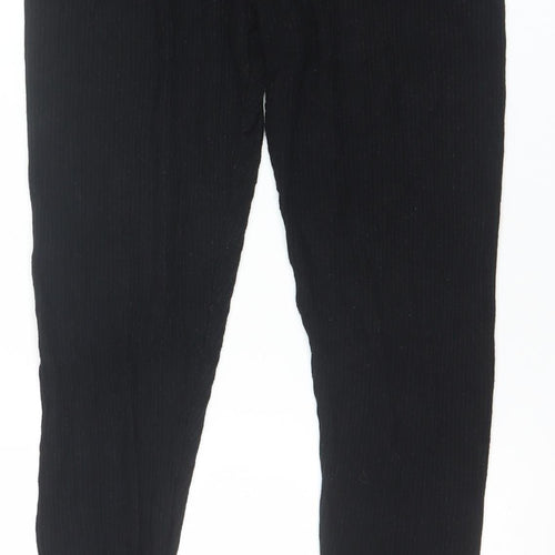 Topshop Women's Black Ribbed Stretch Jogger Size 12