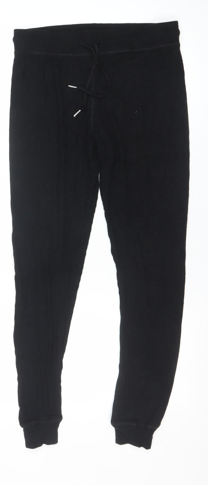 Topshop Women's Black Ribbed Stretch Jogger Size 12