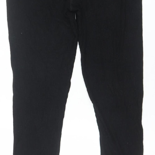 Topshop Women's Black Ribbed Stretch Jogger Size 12