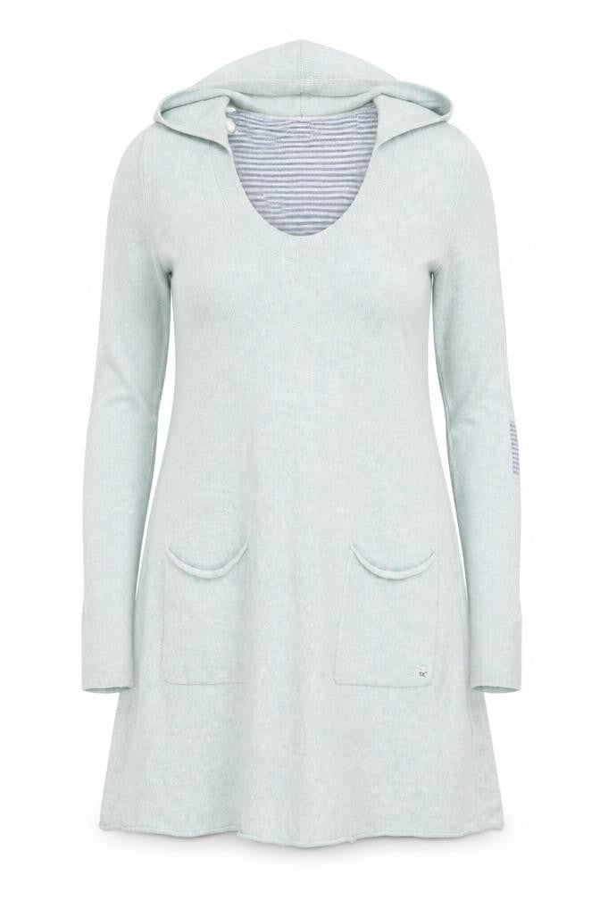 Hot Stuff Women Green Hooded Jumper Dress Size 12 Casual Knitwear