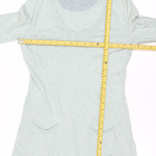 Hot Stuff Women Green Hooded Jumper Dress Size 12 Casual Knitwear