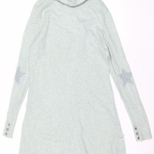 Hot Stuff Women Green Hooded Jumper Dress Size 12 Casual Knitwear