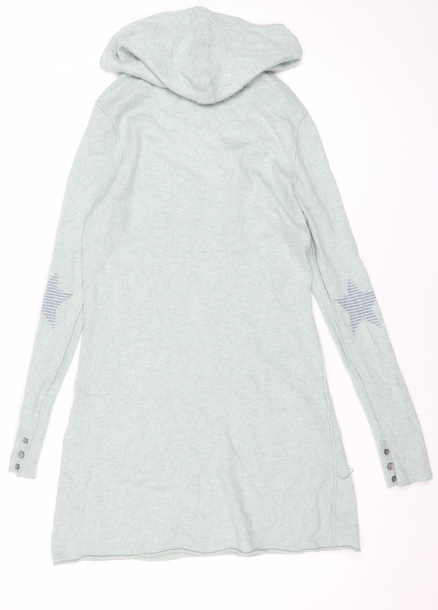 Hot Stuff Women Green Hooded Jumper Dress Size 12 Casual Knitwear