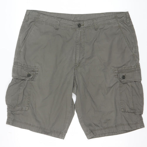 Uniqlo Men's Grey Cotton Cargo Shorts XL Casual Lightweight
