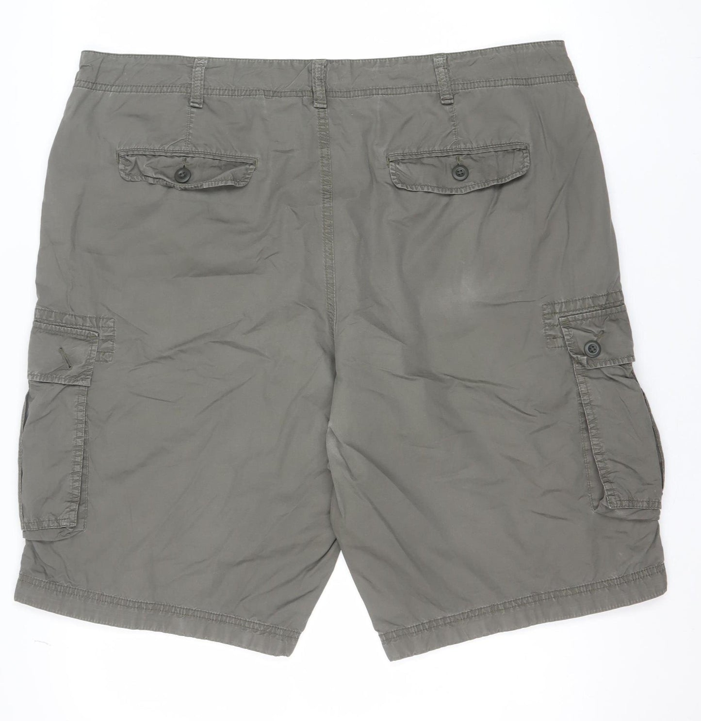 Uniqlo Men's Grey Cotton Cargo Shorts XL Casual Lightweight