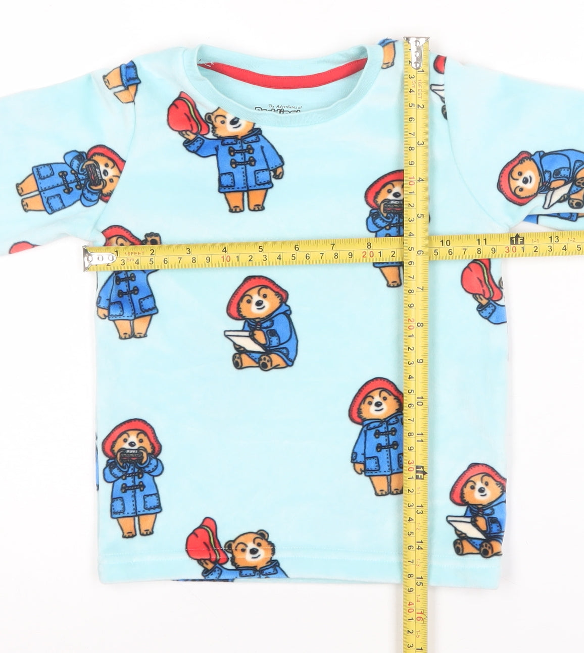 Marks and Spencer Boys Blue Paddington Bear Fleece Pyjama Top 2-3 Years