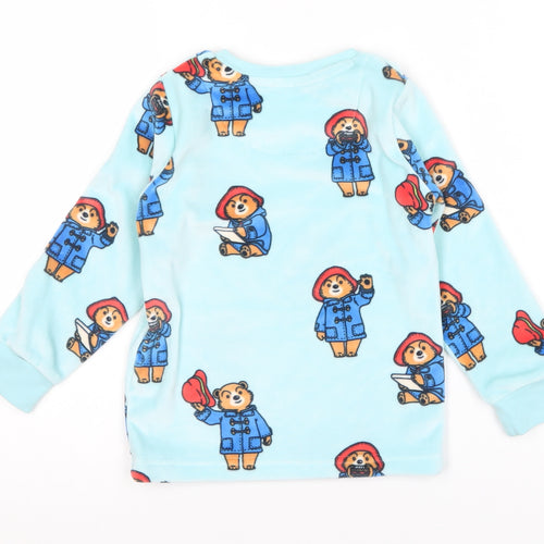 Marks and Spencer Boys Blue Paddington Bear Fleece Pyjama Top 2-3 Years