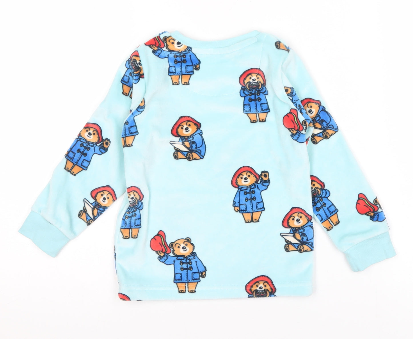 Marks and Spencer Boys Blue Paddington Bear Fleece Pyjama Top 2-3 Years