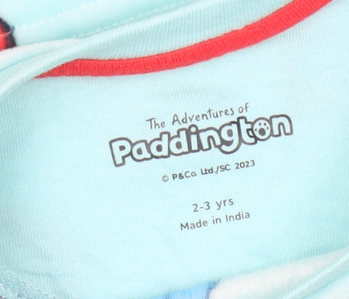 Marks and Spencer Boys Blue Paddington Bear Fleece Pyjama Top 2-3 Years