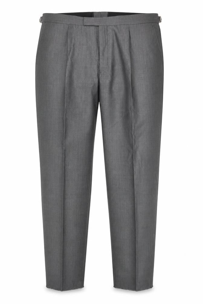 Torre Men's Grey Wool Mohair Blend Formal Dress Pants 42R