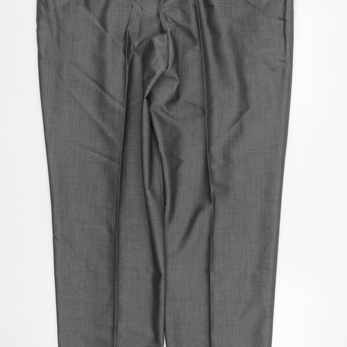 Torre Men's Grey Wool Mohair Blend Formal Dress Pants 42R
