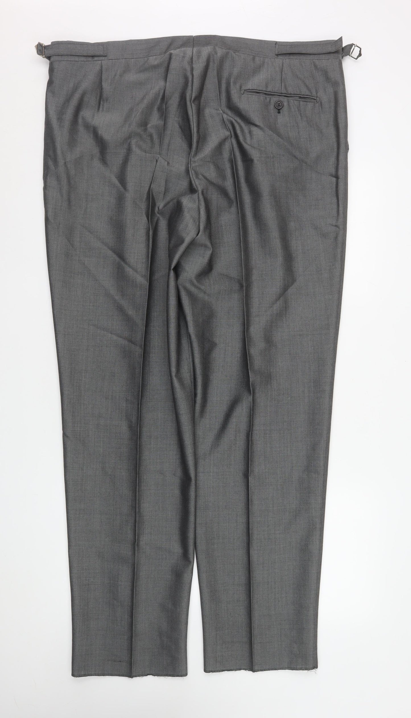 Torre Men's Grey Wool Mohair Blend Formal Dress Pants 42R