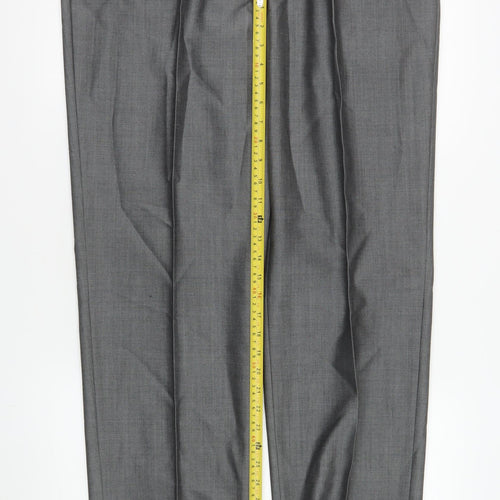 Torre Men’s Grey Wool Blend Pleated Formal Dress Pants Size XL 38in