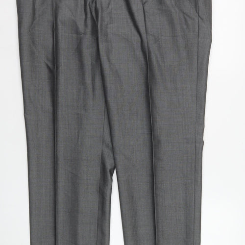 Torre Cerimonia Men's Grey Wool Blend Pleated Dress Trousers Size 40L