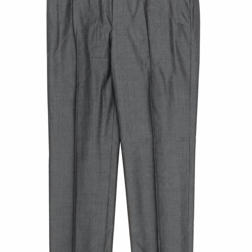Torre Cerimonia Men's Grey Wool Blend Pleated Dress Trousers Size 40L