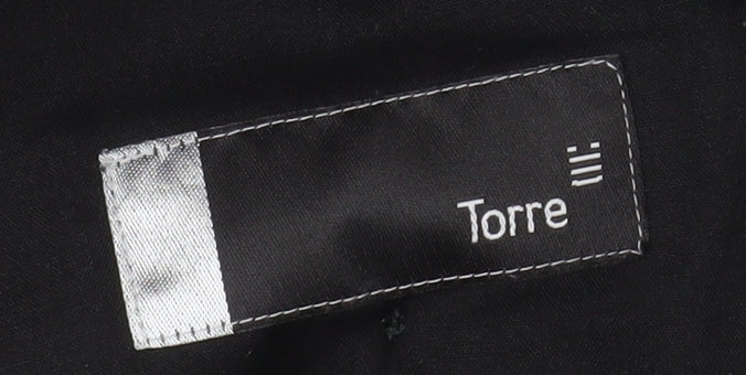 Torre Men's Grey Wool Blend Dress Pants 40R Classic Fit Pleated Trousers