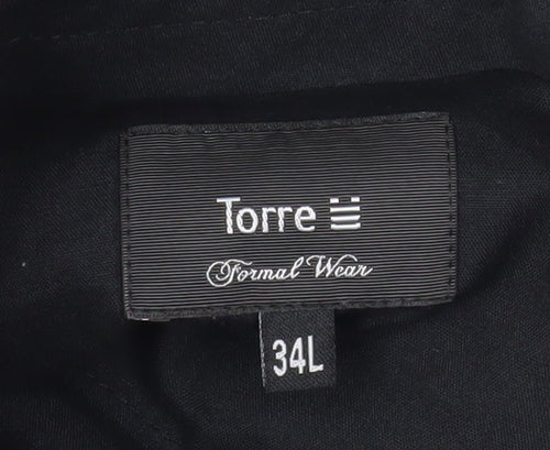Torre Formal Wear Men's Grey 34L Pleated Dress Trousers